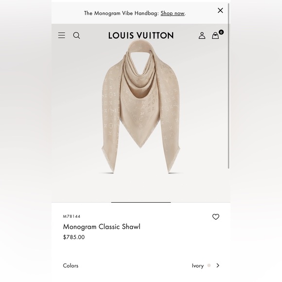 Louis Vuitton Monogram Classic Shawl - Picture 2 of 2